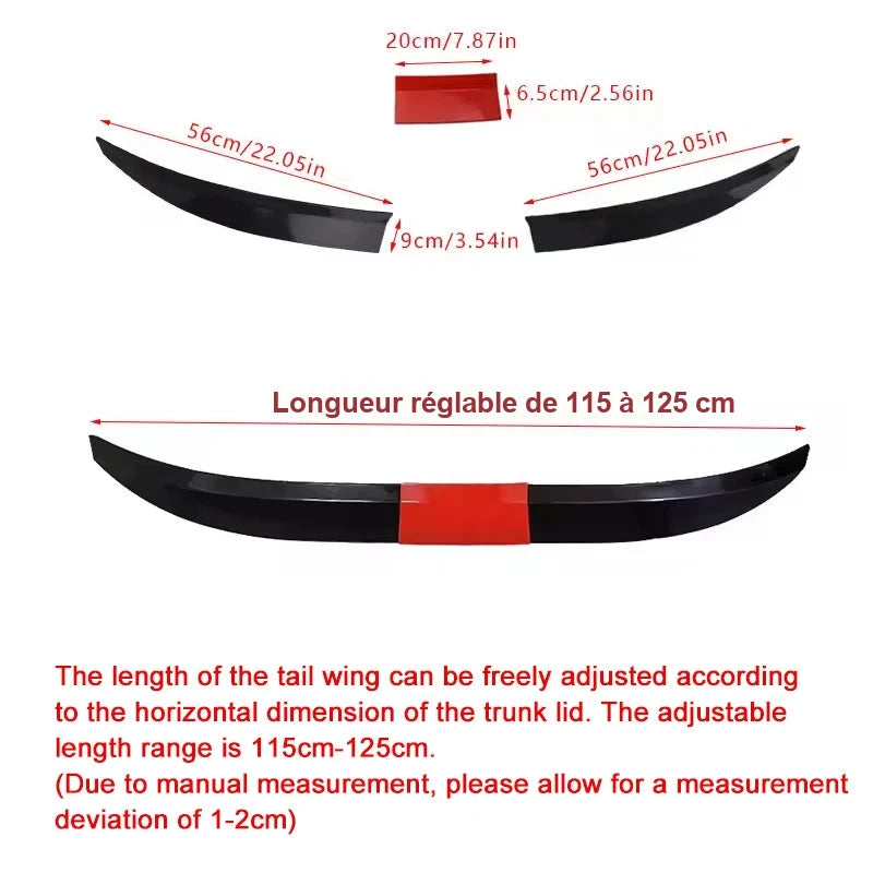 Becquet Aileron Réglable Porsche Cayenne 2010-2026 ABS - vue de trois-quarts - Becquet Voiture