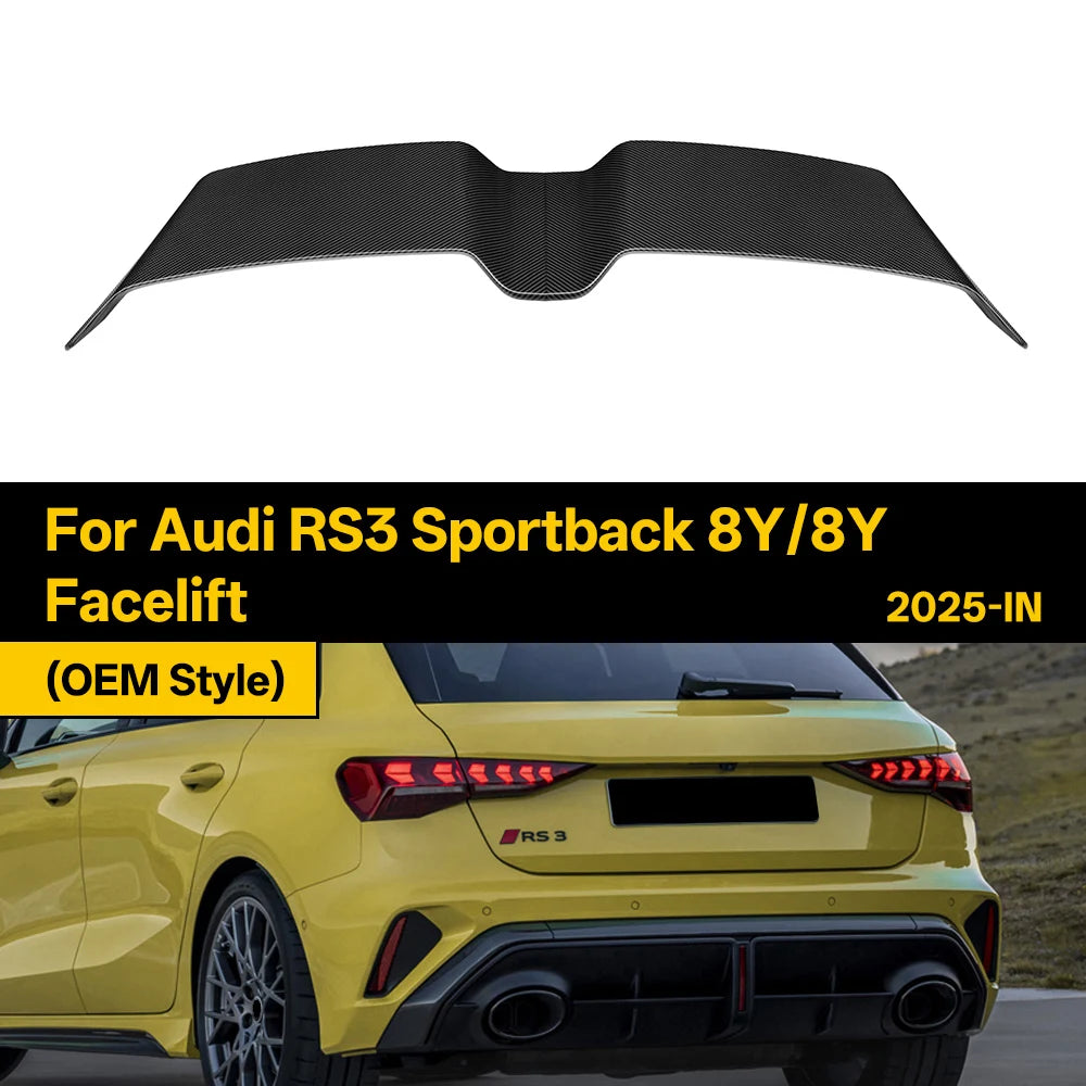 Becquet Arrière Carbone Audi RS3 Sportback 8Y - vue de face - Becquet Voiture