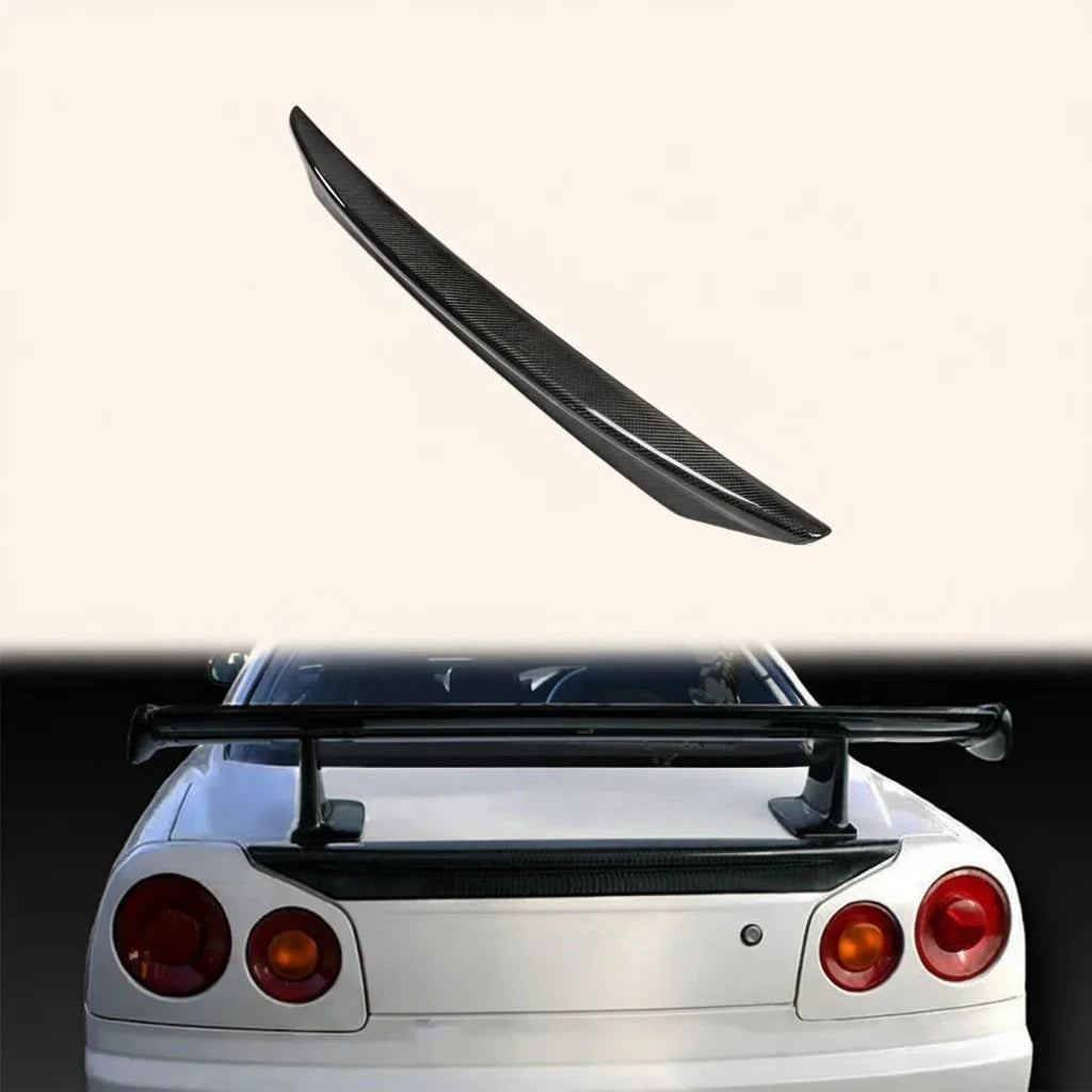 Becquet Arrière Carbone Nissan Skyline R34 GTR GTT - vue de face - Becquet Voiture