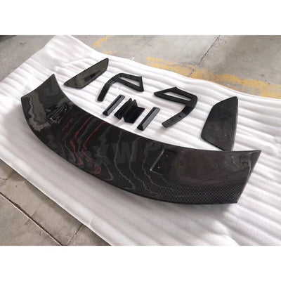 Becquet Arrière Carbone Porsche Cayman Boxster 718 GT4 2016-2019 - vue arrière - Becquet Voiture