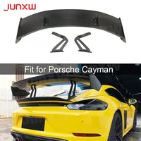 Becquet Arrière Carbone Porsche Cayman Boxster 718 GT4 2016-2019 - vue de face - Becquet Voiture