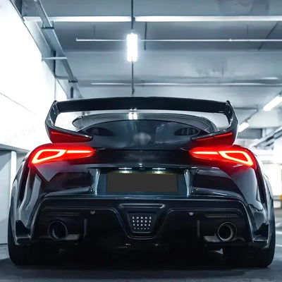 Becquet Arrière Fibre de Carbone Toyota Supra GR A90 A91 2019+ - installé sur véhicule - Becquet Voiture