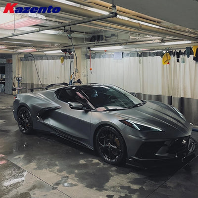 Becquet Arrière GT Fibre de Carbone Chevrolet Corvette C8 2020-2024 - vue de profil - Becquet Voiture