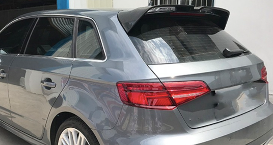 Becquet Audi A3 8V Sportback Noir Brillant 2012-2020 - vue de face - Becquet Voiture
