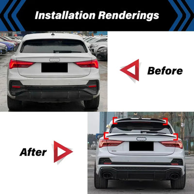 Becquet Audi Q3 F3 Sportback 2019-2025 AMG Sport - vue rapprochée - Becquet Voiture
