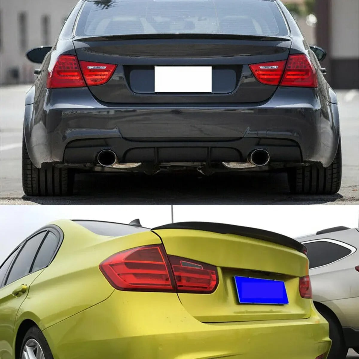 Becquet BMW Série 3 E90 E92 E93 M3 Style - vue de face - Becquet Voiture