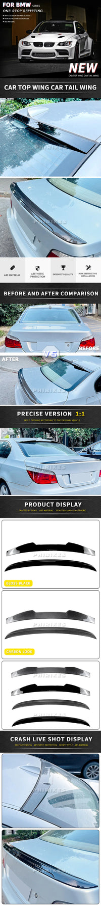 Becquet BMW Série 5 E60 E61 M5 Style 2004-2010 - détail du montage - Becquet Voiture