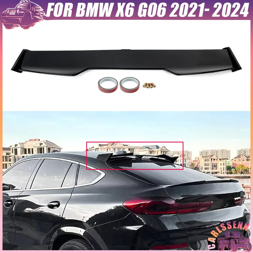 Becquet BMW X6 G06 X6M Sport 2020-2024 Noir Brillant - vue de face - Becquet Voiture