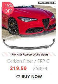 Becquet Carbone Alfa Romeo Giulia Berline 2015-2021 - vue de face 2 - Becquet Voiture
