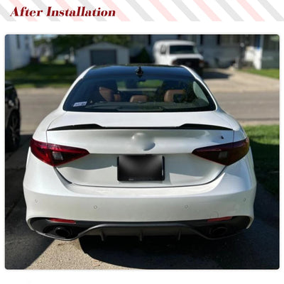 Becquet Carbone Alfa Romeo Giulia Berline 2015-2021 - vue de profil - Becquet Voiture