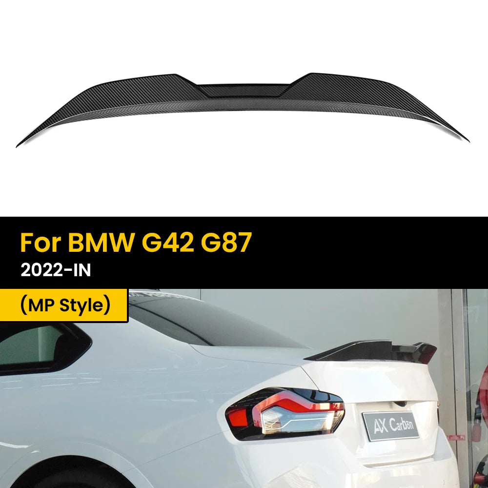 Becquet Carbone BMW G42 G87 M2 Style MP 2022+ - vue de face - Becquet Voiture