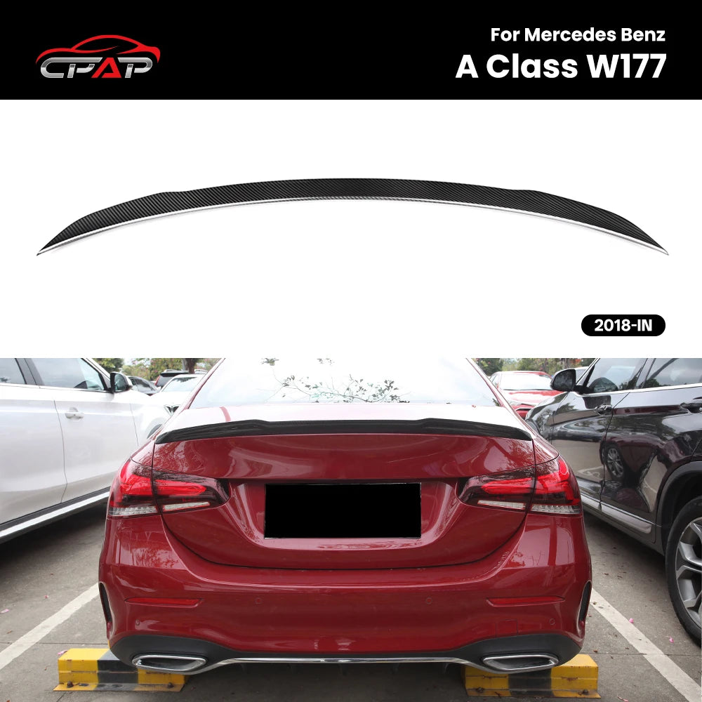 Becquet Carbone Mercedes Classe A W177 OEM 2018+ - vue de face - Becquet Voiture