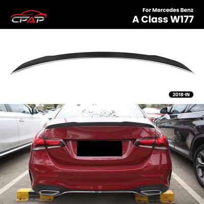 Becquet Carbone Mercedes Classe A W177 OEM 2018+ - vue de face - Becquet Voiture