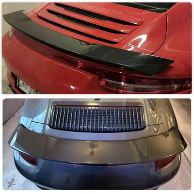 Becquet Carbone Porsche 911 991.1 991.2 Carrera 4 GTS - détail du montage - Becquet Voiture