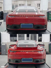 Becquet Carbone Porsche 911 992 Carrera SD 2019-2024 - installé sur véhicule - Becquet Voiture