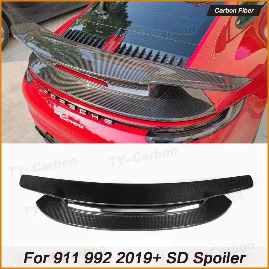 Becquet Carbone Porsche 911 992 Carrera SD 2019-2024 - vue de face - Becquet Voiture