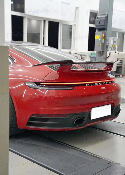 Becquet Carbone Porsche 911 992 Style SD - vue de dessus - Becquet Voiture
