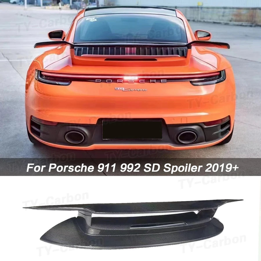 Becquet Carbone Porsche 911 992 Style SD - vue de face - Becquet Voiture