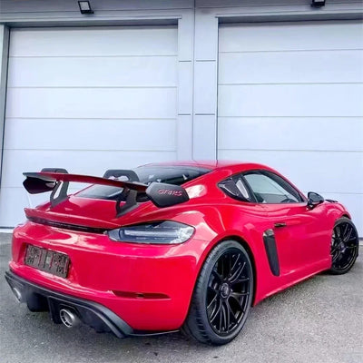 Becquet Carbone Porsche Cayman 718 987 997 981 Boxster GT4 - vue rapprochée - Becquet Voiture