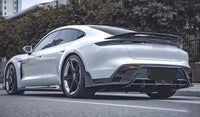Becquet Carbone Porsche Taycan Tail Fins 2019-2024 - packshot studio 2 - Becquet Voiture