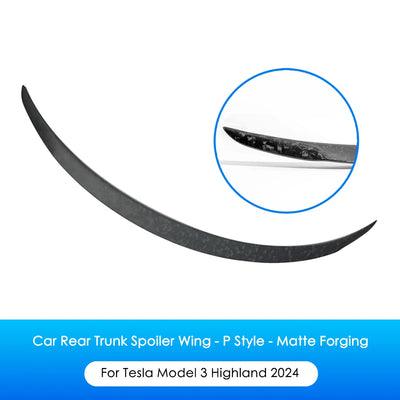 Becquet Carbone Tesla Model 3 Highland 2024-2026 Performance - détail du montage 2 - Becquet Voiture