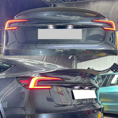 Becquet Carbone Tesla Model 3 Highland 2024-2026 Performance - vue arrière 2 - Becquet Voiture