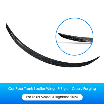 Becquet Carbone Tesla Model 3 Highland 2024-2026 Performance - vue de dessus 2 - Becquet Voiture