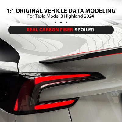 Becquet Carbone Tesla Model 3 Highland 2024-2026 Performance - vue de profil - Becquet Voiture