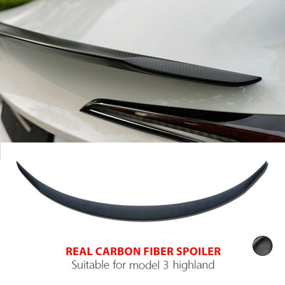Becquet Carbone Tesla Model 3 Highland 2024-2026 Performance - vue de trois-quarts - Becquet Voiture
