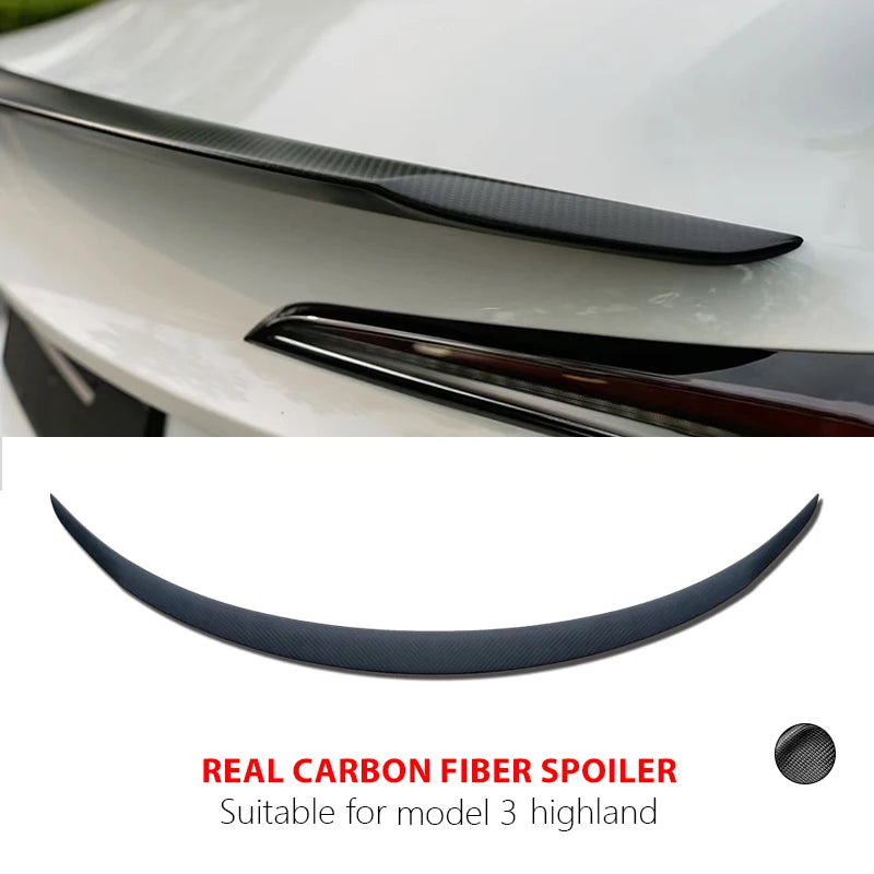 Becquet Carbone Tesla Model 3 Highland 2024-2026 Performance - vue de trois-quarts - Becquet Voiture