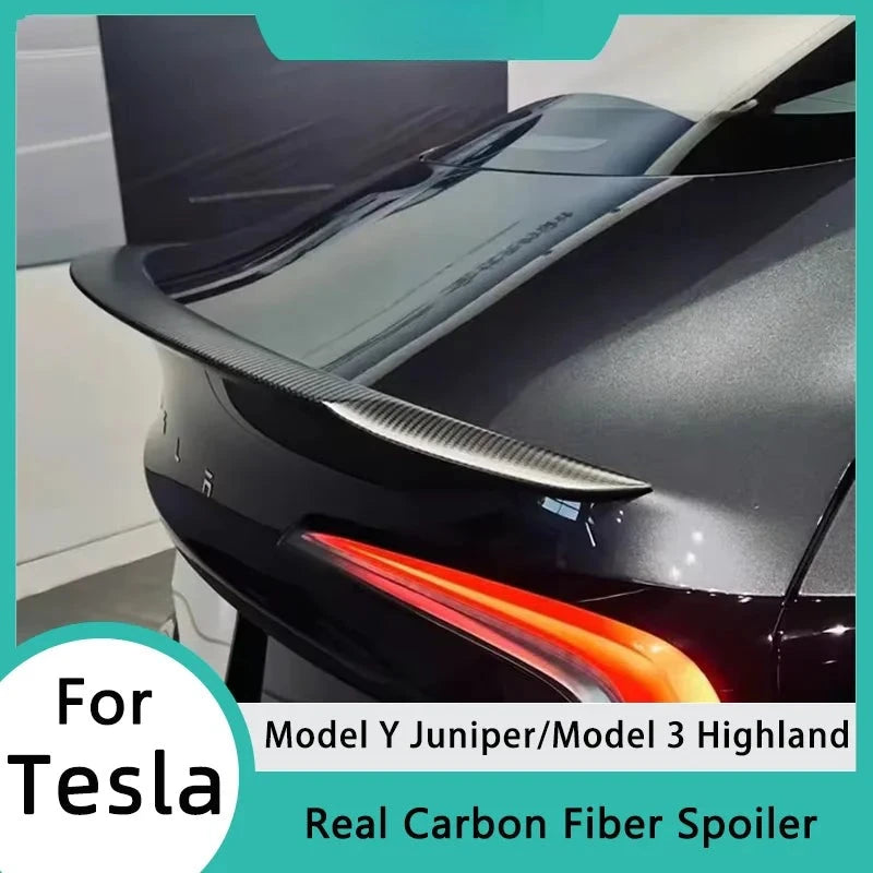 Becquet Carbone Tesla Model 3 Highland Model Y Juniper - vue de face - Becquet Voiture
