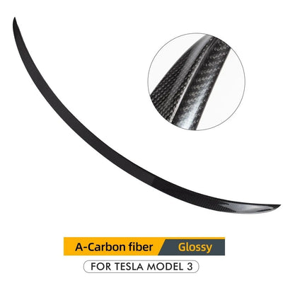 Becquet Carbone Tesla Model 3 Model Y 2022-2023 - vue de dessus 2 - Becquet Voiture