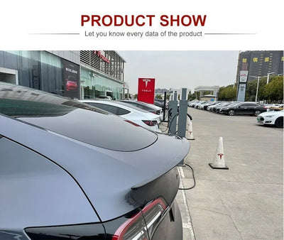 Becquet Carbone Tesla Model 3 Model Y 2022-2023 - vue de dessus - Becquet Voiture