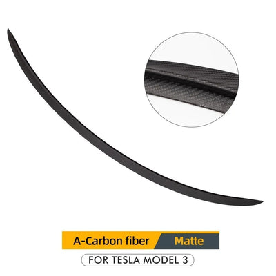 Becquet Carbone Tesla Model 3 Model Y 2022-2023 - vue de profil 3 - Becquet Voiture