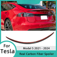 Becquet Carbone Tesla Model S 2021-2024 Premium - vue de face - Becquet Voiture