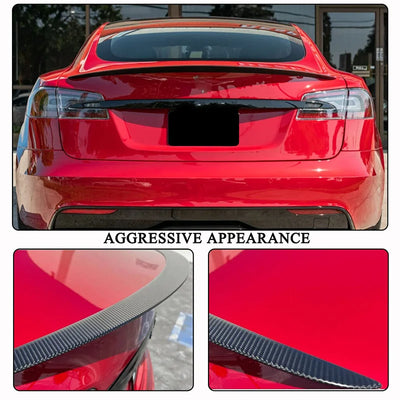 Becquet Carbone Tesla Model S 2021-2024 Premium - vue de profil - Becquet Voiture