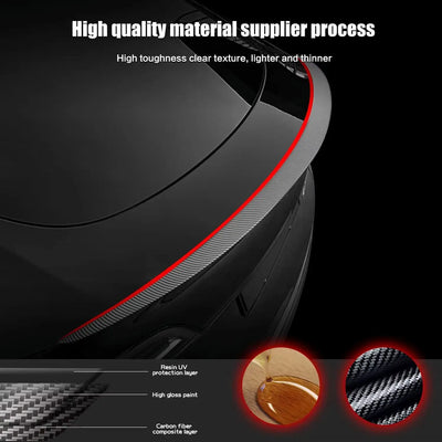 Becquet Carbone Tesla Model Y 2025-2026 Model 3 Highland - vue de profil - Becquet Voiture