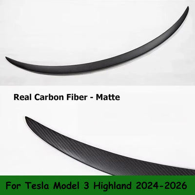 Becquet Carbone Tesla Model Y 2025-2026 Model 3 Highland - vue de trois-quarts 3 - Becquet Voiture