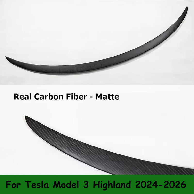 Becquet Carbone Tesla Model Y 2025-2026 Model 3 Highland - vue de trois-quarts 3 - Becquet Voiture