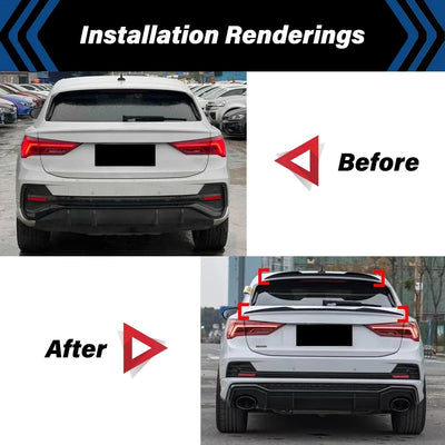 Becquet Coffre Audi Q3 F3 Sportback 2019-2024 - vue de profil - Becquet Voiture