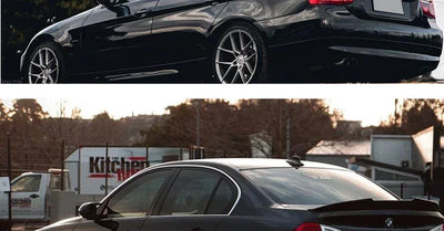 Becquet Coffre BMW E90 PSM MP M4 Carbone 2005-2012 - détail du montage 7 - Becquet Voiture
