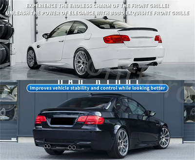 Becquet Coffre BMW E92 Serie 3 M4 PSM MP Style - détail du montage - Becquet Voiture