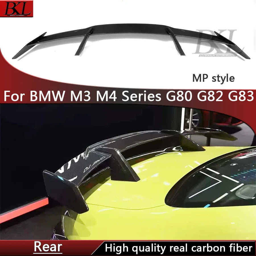 Becquet Coffre BMW M3 M4 G80 G82 MP Carbone - vue de face - Becquet Voiture