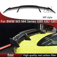 Trunk Lip Spoiler BMW M3 M4 G80 G82 MP Carbon Fiber - front view - Becquet Voiture