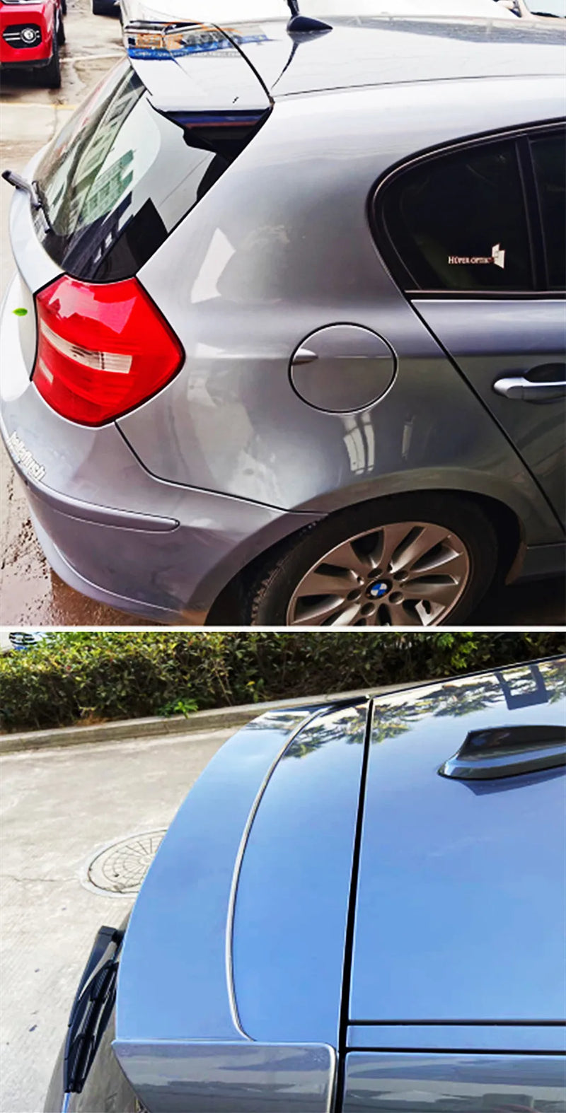 Trunk Lip Spoiler BMW 1 Series E81 E87 Hatchback - side view 3 - Becquet Voiture