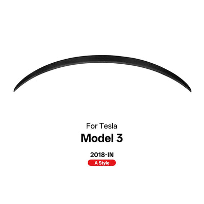 Becquet Coffre Carbone Sec Tesla Model 3 A Style - détail du montage - Becquet Voiture
