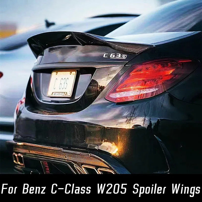 Becquet Coffre Mercedes Classe C W205 2014-2019 Carbone - vue de face - Becquet Voiture