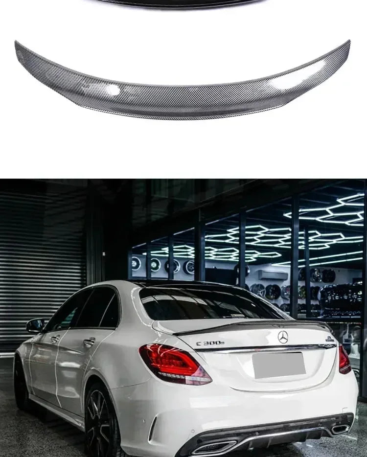Becquet Coffre Mercedes Classe C W205 C63 AMG PSM - détail du montage 2 - Becquet Voiture