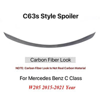 Becquet Coffre Mercedes Classe C W205 C63 AMG PSM - vue arrière 3 - Becquet Voiture