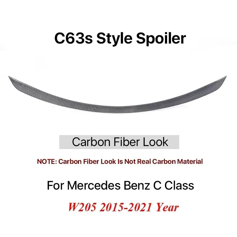 Becquet Coffre Mercedes Classe C W205 C63 AMG PSM - vue arrière 3 - Becquet Voiture